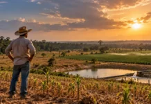 El Niño no agro: veja 6 cuidados para a safra em Rondônia El Niño no agro em Rondônia com produtor diante de lavoura e cenário de estiagem