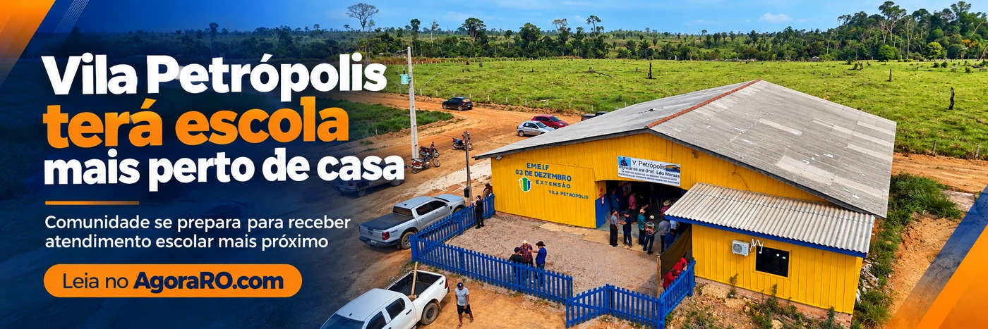Arte sobre a escola em Vila Petrópolis e o atendimento previsto a estudantes da comunidade