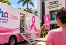 TJRO terá mamografia e Papanicolau gratuitos com Hospital de Amor; agendamento vai até 13 de outubro Unidade móvel do Hospital de Amor em ação de exames gratuitos no TJRO