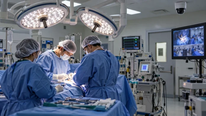 Gravação de cirurgias em proposta na Câmara de Porto Velho com equipe médica em sala cirúrgica