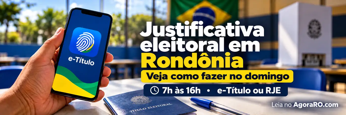 Justificativa eleitoral em Rondônia das 7h às 16h com e-Título ou RJE