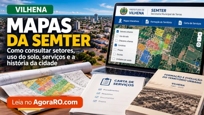 Mapas de Vilhena e serviços digitais da Secretaria Municipal de Terras