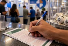 Mega-Sena 3074 acumula; aposta de Porto Velho ganha R$ 30,3 mil na quina Mega-Sena 3074 e bilhete de loteria em composição ilustrativa sobre a quina registrada em Porto Velho