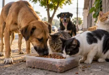 Merenda Pet prevê comedouros para cães e gatos em Porto Velho; locais ainda serão definidos Merenda Pet em Porto Velho prevê pontos de alimentação para cães e gatos em situação de rua
