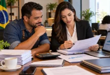 PGFN abre novas negociações para MEIs e empregadores Microempreendedor analisa documentos em composição sobre negociação PGFN