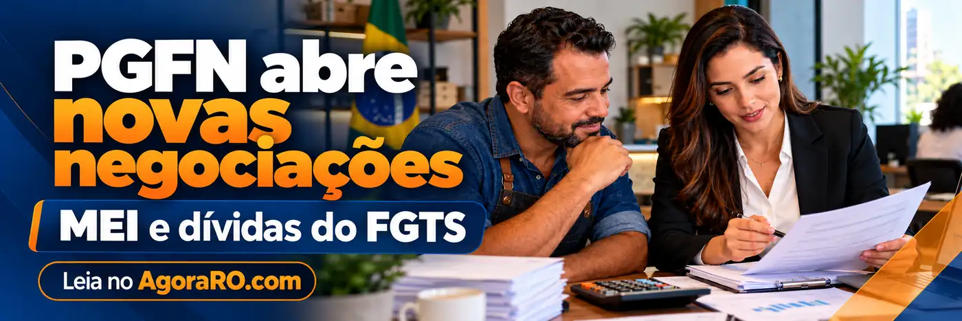 Faixa editorial sobre negociação PGFN para MEI e dívidas do FGTS