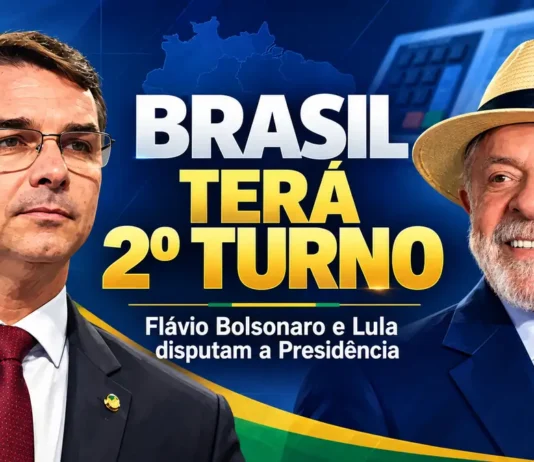 Flávio Bolsonaro tem 67,45% em Rondônia; país terá 2º turno com Lula Composição editorial com Flávio Bolsonaro e Lula sobre o segundo turno presidencial de 2026