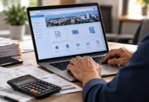SEMEC Digital reúne 49 serviços e informações tributárias em Porto Velho; veja como acessar SEMEC Digital Porto Velho em ilustração de contribuinte consultando serviços tributários municipais pelo computador.