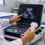 Vilhena recebe três dos 11 ultrassons portáteis comprados para UBSs; exames ainda não têm início confirmado Ultrassons portáteis em Vilhena: equipamento ilustrativo para atendimento em unidade básica de saúde