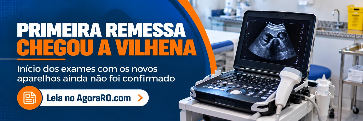 Faixa do AgoraRO sobre a primeira remessa de ultrassons portáteis em Vilhena