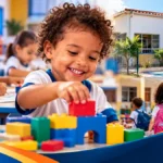 Porto Velho abre quatro licitações para construir creches Creches em Porto Velho: composição ilustrativa com crianças em atividades educativas, brinquedos coloridos e estrutura de educação infantil.